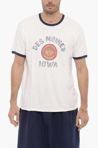 Crew-Neck cotton T-shirt with Frontal Print