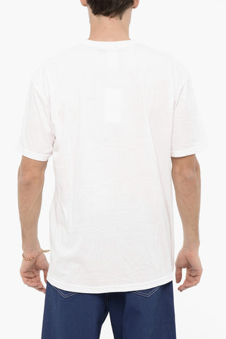 Crew-Neck Cotton T-shirt with Contrast Print