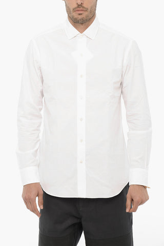 Camicia in Popeline con Collo Francese