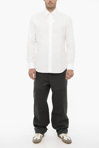Camicia in Popeline con Collo Francese