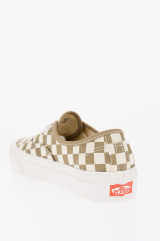 Two-Tone Checkered Motif AUTHENTIC 44 D Low-Top Sneakers