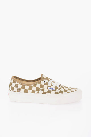 Two-Tone Checkered Motif AUTHENTIC 44 D Low-Top Sneakers