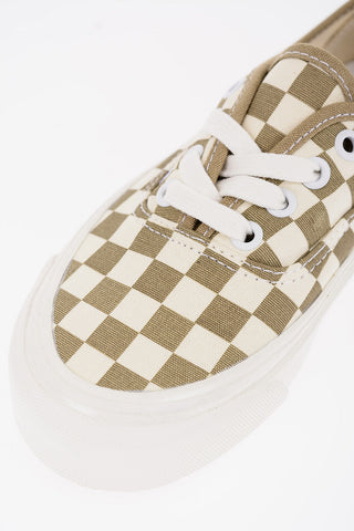 Two-Tone Checkered Motif AUTHENTIC 44 D Low-Top Sneakers