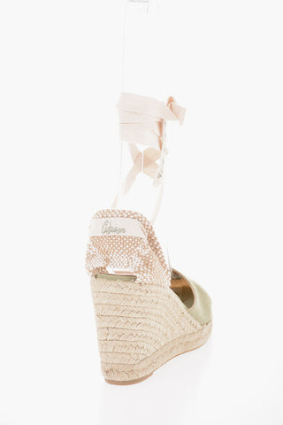 Espadrillas CARINA Bicolore Lace-Up con Zeppa 9,5cm