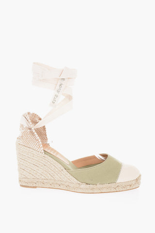 Espadrillas CARINA Bicolore Lace-Up con Zeppa 9,5cm