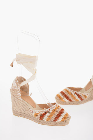 Lace-Up Crochet CARINA Espadrillas with Wedge 10,5cm