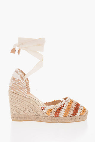 Lace-Up Crochet CARINA Espadrillas with Wedge 10,5cm