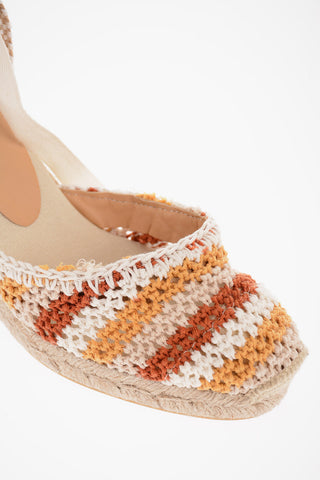 Lace-Up Crochet CARINA Espadrillas with Wedge 10,5cm