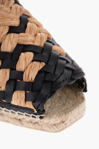 Leather and Raffia POMILA Espadrilles Sandals