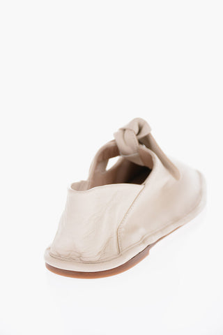 Square Toe Soft Leather LLASADA Ballet Flats with Bow