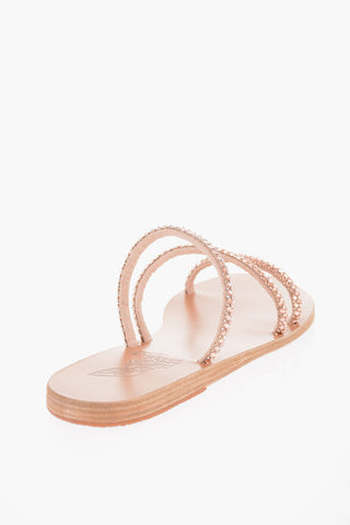 Rhinestoned 3-Bands POLYTIMI Sandals