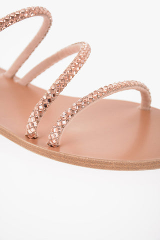 Rhinestoned 3-Bands POLYTIMI Sandals