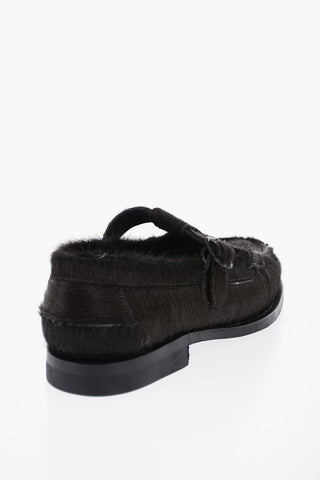 Ponyskin ALBER CALF HAIR T-Strap Loafers