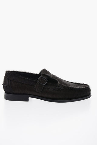 Ponyskin ALBER CALF HAIR T-Strap Loafers