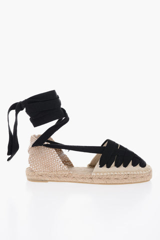 Organic Cotton JEAN Lace-up Espadrilles