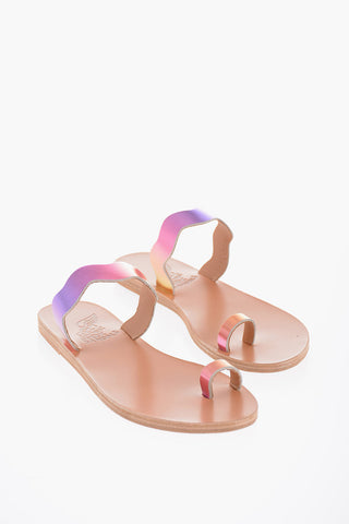 Sandali THASOS a Infradito in Pelle Effetto Laminato