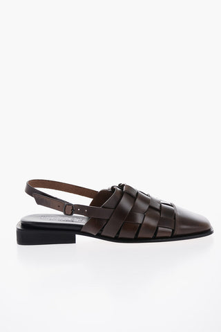 Braided Leather MURA Slingback Sandals