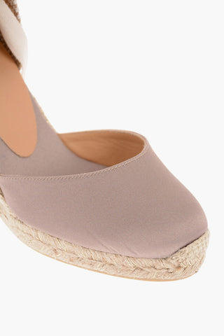 Lace-Up CARINA Espadrillas with Raffia Wedge 9cm
