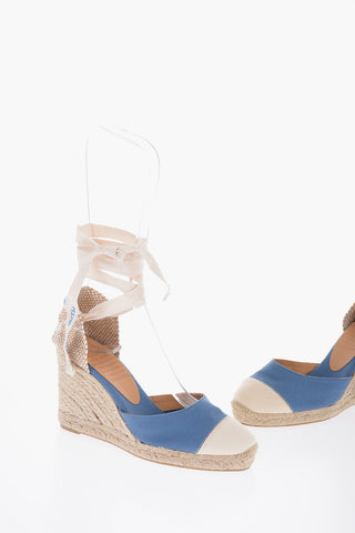 Lace-Up Two-Tone CARINA Espadrilles With Wedge 9,5cm