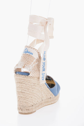Lace-Up Two-Tone CARINA Espadrilles With Wedge 9,5cm