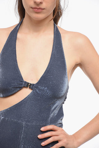 Glitter-embellished Cut-out Jumpsuit 