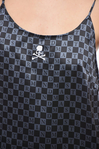 VANS Abito Sottoveste in Seta con Motivo Logo