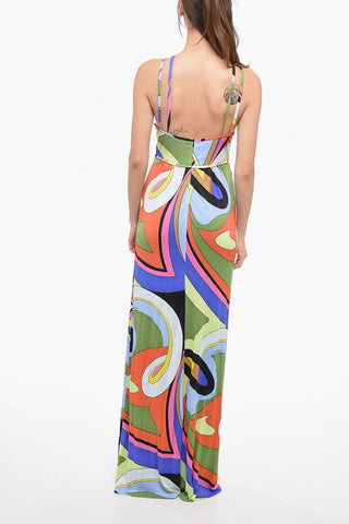COUTURE ! Abito In Viscosa Multicolor con Scollo a V