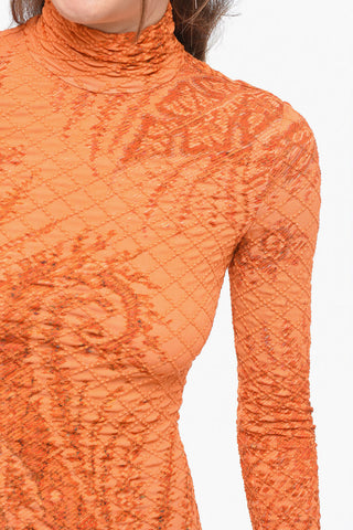 Stretch Fabric Jacquard Minidress