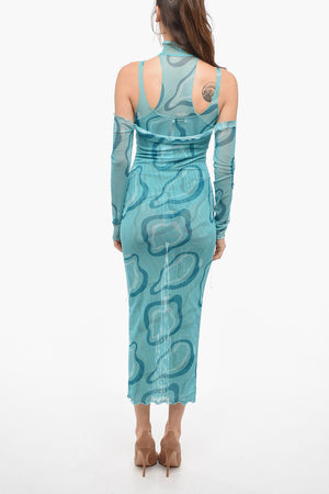 Maxi Tubino Cold-shoulder in Mesh