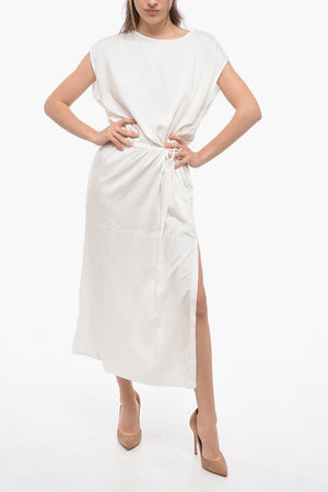 Twill Maxi Dress in Solid Color