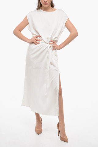 Maxi Dress in Twill a Tinta Unita
