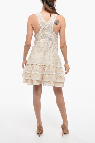 Silk and Lace CENCIA Dress with Ruffles
