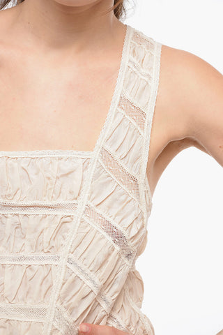 Silk and Lace CENCIA Dress with Ruffles