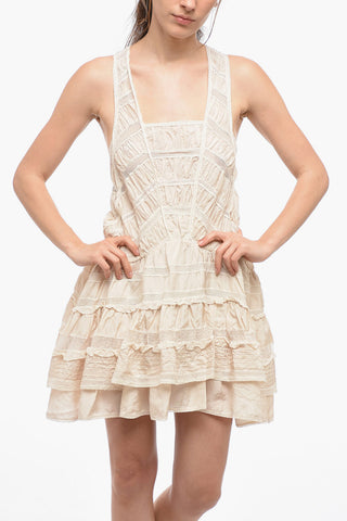 Silk and Lace CENCIA Dress with Ruffles