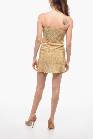 Silk Slip Dress with Floreal Pattern