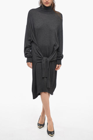 Turtleneck GABBY Dress with Trompe-l'œil Effect