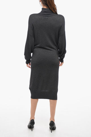 Turtleneck GABBY Dress with Trompe-l'œil Effect