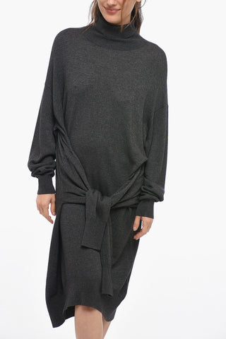 Turtleneck GABBY Dress with Trompe-l'œil Effect