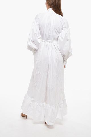 Belt Cotton Popeline Maxi Shirt Dress
