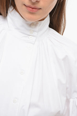 Belt Cotton Popeline Maxi Shirt Dress