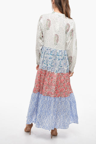 Printed Maxi CAMILLA Tunic Dress with Buttons