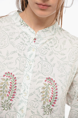 Printed Maxi CAMILLA Tunic Dress with Buttons