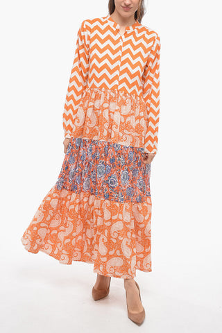 Long Sleeve Patterned CAMILLA Maxi Tunic Dress
