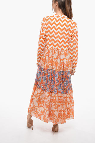 Long Sleeve Patterned CAMILLA Maxi Tunic Dress
