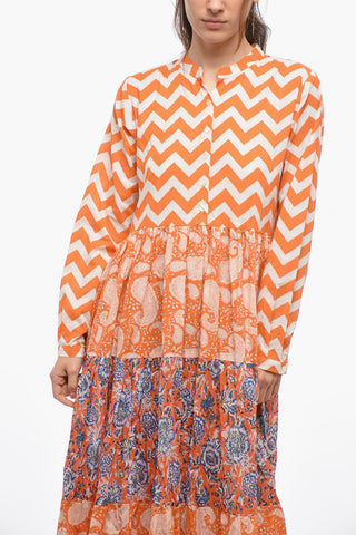 Long Sleeve Patterned CAMILLA Maxi Tunic Dress