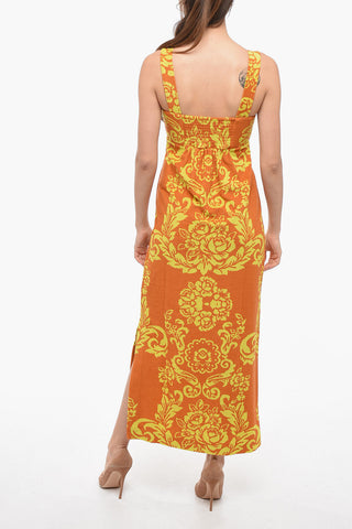 Terry Cotton Midi Dress ALBY with Antemio Print