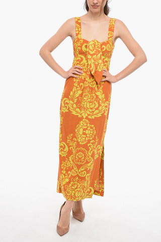 Terry Cotton Midi Dress ALBY with Antemio Print