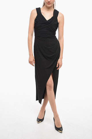 Crossover Dress with Cut Out Detail