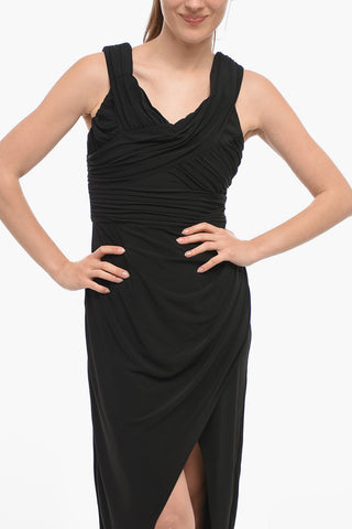 Crossover Dress with Cut Out Detail