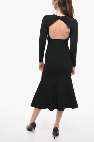 Evening Maxi Dress with Cut-Out Details and Shoulder Cover